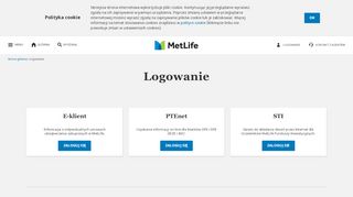 
                            3. Logowanie - metlife.pl