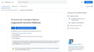 
                            4. Logowanie na konto AdSense - AdSense - Pomoc