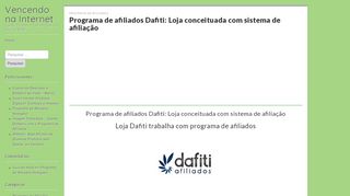 
                            8. Loja Dafiti trabalha com programa de afiliados | Vencendo na ...