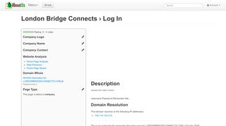 
                            4. London Bridge Connects › Log In - AboutUs