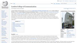 
                            7. London College of Communication - Wikipedia