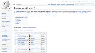 
                            9. London-Marathon 2016 – Wikipedia