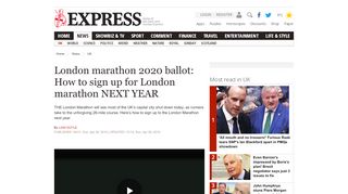 
                            3. London marathon 2020 ballot: How to sign up for London ...