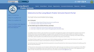 
                            5. Long Beach Public Schools District | PARENT PORTAL