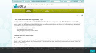 
                            8. Long Term Services and Supports - Molina Healthcare