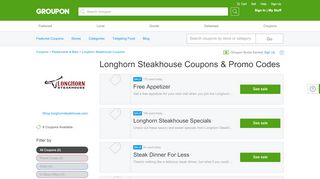 
                            8. Longhorn Coupons, Promo Codes & Deals 2019 - Groupon