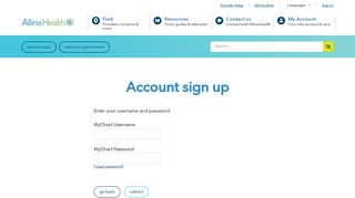 
                            7. Lookup Account - Allina Health