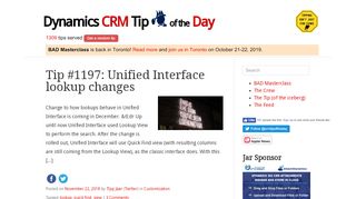 
                            9. lookup | Dynamics CRM Tip Of The Day