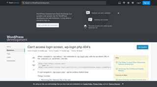 
                            1. loop - Can't access login screen, wp-login.php …