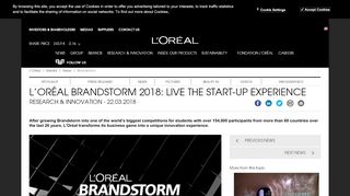 
                            5. L’Oréal Brandstorm 2018: live the start-up experience - L ...