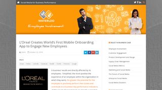 
                            4. L'Oreal Creates World's First Mobile Onboarding App to ...