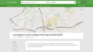 
                            5. Los Angeles County College of Nursing & Allied Health - Niche