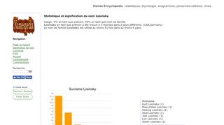 
                            1. Losinsky - Statistique et signification