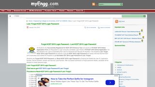 
                            4. Lost / Forgot KCET 2015 Login Password - Myengg.com