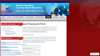 
                            8. Lost Password Form | NCLOR News and Information Portal