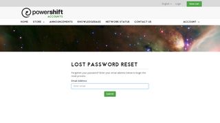 
                            3. Lost Password Reset - Power Shift - accounts.pshift.com