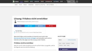 
                            8. Lösung: Fritzbox nicht erreichbar - giga.de