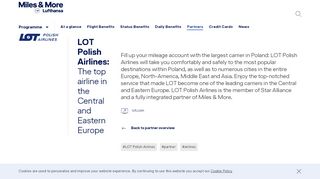 
                            6. LOT Polish Airlines – Airlines | Miles & More