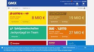 
                            8. Lotto online spielen mit GMX Lotto