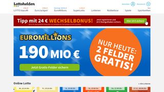 
                            9. Lottohelden.de: Online Lotto spielen beim Testsieger