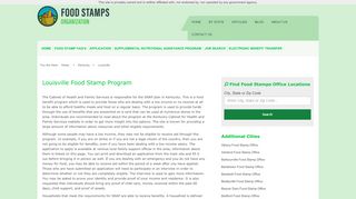 
                            6. Louisville, Kentucky Food Stamp & SNAP Eligibility