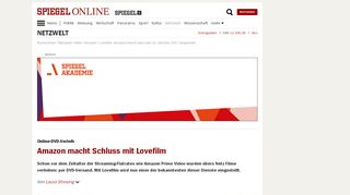 
                            3. Lovefilm: Amazon-Dienst wird zum 31. Oktober 2017 ...