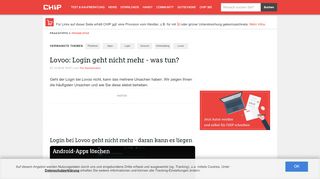 
                            10. Lovoo: Login geht nicht mehr - was tun? - CHIP