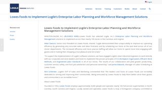 
                            5. Lowes Foods to Implement Logile’s Enterprise …