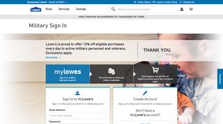 
                            4. Lowe's Military Discount Program - Sign In