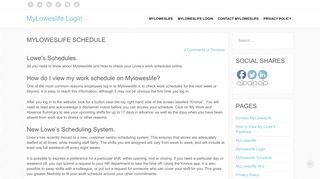 
                            2. Lowes Schedule - Check your Myloweslife Schedules with ...