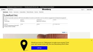 
                            7. Lowfoot Inc - Company Profile and News - Bloomberg Markets