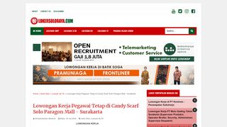 
                            6. Lowongan Kerja Pegawai Tetap di Candy Scarf Solo Paragon Mall ...