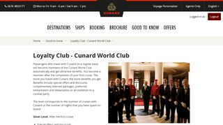 
                            10. Loyalty Club - Cunard World Club