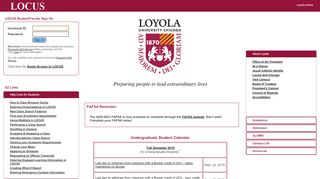 
                            7. Loyola University Chicago: Portal 9.1 LOCUS