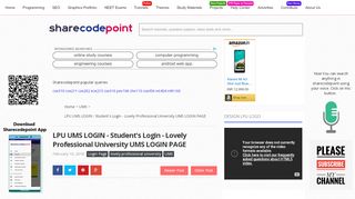 
                            6. LPU UMS LOGIN - Student's Login - Lovely Professional ...