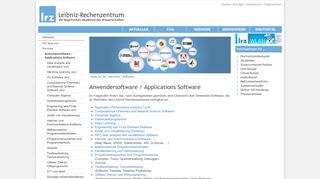 
                            3. LRZ: Anwendersoftware / Applications Software