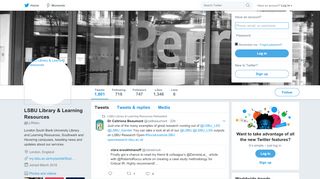 
                            9. LSBU Library & Learning Resources (@LLRlsbu) | Twitter