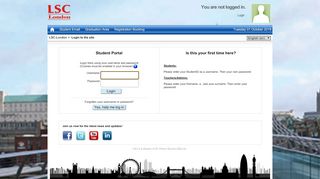 
                            1. LSC,London: Login to the site