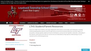 
                            3. LTHS Student/Parent Resources – Loyalsock Township School District