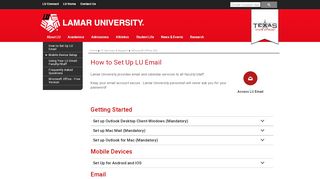 
                            5. LU Email | Set up | How to - Lamar University