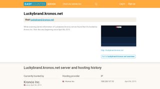 
                            3. Luckybrand.kronos.net server and hosting history