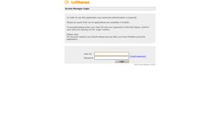 
                            3. Lufthansa - Access Manager Login