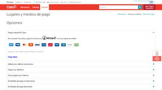
                            5. Lugares y medios de pago - Claro Argentina