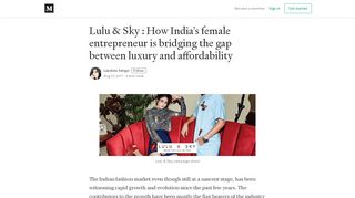 
                            8. Lulu & Sky : How India's female entrepreneur is bridging the ...