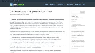 
                            6. Luma Touch Launches Storyblocks for LumaFusion | LumaTouch