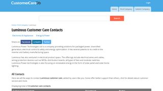 
                            3. Luminous Customer Care Phone Number, Email & Contacts ...