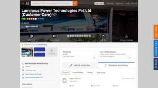 
                            5. Luminous Power Technologies Pvt Ltd (Customer Care) in ...