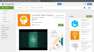 
                            1. Lumosity: Brain Training - Apps on Google Play