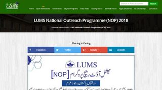 
                            9. LUMS National Outreach Programme (NOP) …