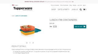 
                            6. Lunch-It Containers - tupperware.com